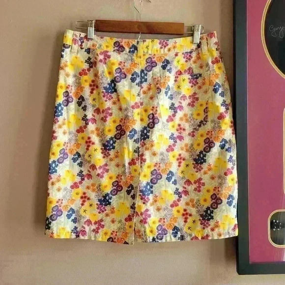 Tommy Hilfiger Floral Skirt Womens Size 8 Back Pocket Knee Length Boho Style - Picture 11 of 11